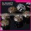 Fancy Brown Color Flat Back Craft Beads with Metal Claws for Sewing