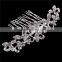 Beautiful Floral Wedding Tiara Sparkling Silver Plated Austrian Crystal Bridal Hair Combs Hair Jewelry Hair Accessories