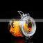 0.5L High quality glass storage jar/glass jar with metal clip/glass airtight jar