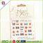 New 3D colorful Flowers Nail Stickers Decals,Top Quality Metallic Mixed Designs Adhesive DIY Nail Art Decoration Tool