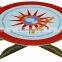 2 tire corrugated paper printed decorative cake stand for party