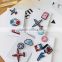 Hot Sale Acrylic Silica Gel Airplane Korean Rhinestone Brooch Pins Set Unisex Cowboy Shirt Accessory Fashion Jewelry