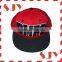 custom emrboidery six panel snapback flat brim designer caps