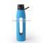 2015 Hot Selling Product Voss Water Glass Bottle Wholesale with Silicone Sleeves Reusable Glass Water Bottle
