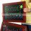 18 x 26 A-frame Chalkboard, Black Wet Erase Surface, with Header, 2 Sided - Cherry(AF-B-143)