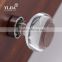 zinc alloy base clear polished chrome glass knob