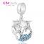 S405 Globalwin Seahawks Charm Paved Zircons Sterling Silver Mermaid Charms