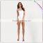 White one piece nude swim wear