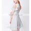 New Summer sexy women patchwork gray strapless dress prom cocktail party dress