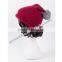 In stock new product china manufacturer OEM CUSTOM LOGO winter women fur pompons beanie hat and cap