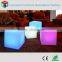 Led square stool bar stool colorful plastic stool of remote control