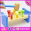 2016 new design baby wooden beat pile,fashion kids wooden beat pile W11G029