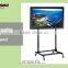 Adjustable in height monitor display stand, TV movable floor bracket stand