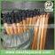 varnish coated wooden broom handle