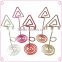 Metal craft colorful triangle shaped memo card clip gifts