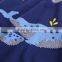 Hot knitted patchwork whale pattern round collar children sweater of high quality
