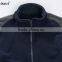 oem service windproof zipper-up long sleeves dark blue plain polar fleece men' coat