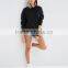 Top Quality Womens Oversized Pullover Hoodie Loose Fit Black Plain 100% Cotton Fleece Pullover Hoodie Wholesale