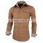 2017 fashion 100%cotton long sleeve stand collar custom men oxford shirt