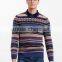 2017 Men's jacquard knitted christmas pullover jumpers sweater with 100% cotton