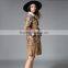 B40991A 2017 new fashion women clothing suede long printing coat