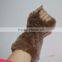 SJ065 Hand Knitted Elastic Genuine Women Rex Rabbit Fur Gloves