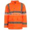 High visibility Fluorescent Yellow traffic safety 3M reflective jacket with EN20471