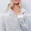 Exaggerated side vents and contrast ribbed trim kangaroo pocket maxi hoodie
