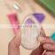 Transparent color non-stick water drop shape silicone cosmetic powder puff for makeup