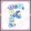 Aidocrystal Hot Sale Oem Design Artificial Silk Fabric Wedding Decor Floral Arrangement Letter F