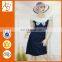 Wholesale denim jeans with white butterfly lace dress for junior office lady