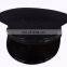 plain wool uniform material round uniform cap for officer