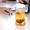 Heat resistant borosilicate single wall transparent glass tea cup with handle