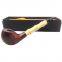 245mm Length Wooden Resin Medium Tobacco Pipe With Small Color Mixture-head and Bamboo Joint Tube for Smoking