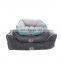 Wholesales Fuzzy Soft Warm Cozy Crown Textile Fabric Dog Bed Pet Bed