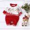 Hot sell cartoon Christmas moose rompers for boys and girls