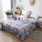 Luxury bed linen series aloe cotton 100% polyester reactive printing floral summer blanket for sale