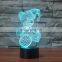 Christmas Decorative Bear Smart Led Night Light 3D Effect Lamp