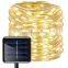 50/100 LED Solar Rope String Lights, 8Modes Copper Wire Tube Lamp Fairy Light for Outdoor Garden Christmas Tree