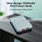Fast Charging 5000mAh Power Bank with 4pcs Power Indicators Portable Mini Size ABS Material Power Bank