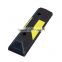 TOP quality black & yellow recycled traffic safety rubber wheel stopper PS022