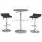 New Product Modern Design Black Portable Cocktail High counter metal legs bar dining table