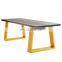 European restaurant solid wood dining table coffee shop long dining table creative table