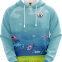 Customized Sublimation Hoodie With Sea and Fish Pattern