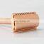 Eco-Friendly Changeable Long Handle Private Label Matte Gold Metal Double Edge Safety Razor Best Gift