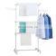 Amazon hot sell 3 tier cloth hanger laundry racks for cloth glove hanging garment movable metal drying stand