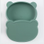 Cute Animal Bear Kids Tableware Dinner Dish Feeding Plate With Lid Baby Silicone Tableware