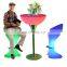 outdoor bar Led luminous glow illuminated event night club led light bar stool furniture high cocktail table chair set