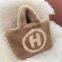 007 2023 new winter women's tote bag with metal chain handbag artificial wool soft fashion bag
