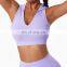 Hooded High Impact Sports Bras Hollow Back Yoga Tank Woman Custom Tops Activewear